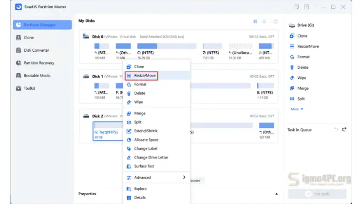 تحميل وتفعيل برنامج EaseUS Partition Master 19.8 كراك اخر اصدار