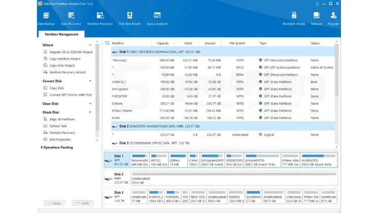تحميل برنامج minitool partition wizard 8 1 portable سيريالات التفعيل