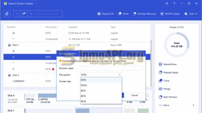 EASEUS Partition Master Technician Edition