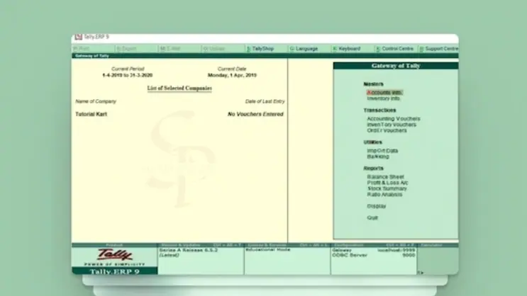 تنزيل برنامج Tally ERP 9 Crack Version مع GST Full Zip