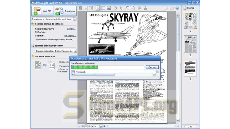User-friendly download section for ABBYY PDF Transformer, highlighting key features and a visible download link.